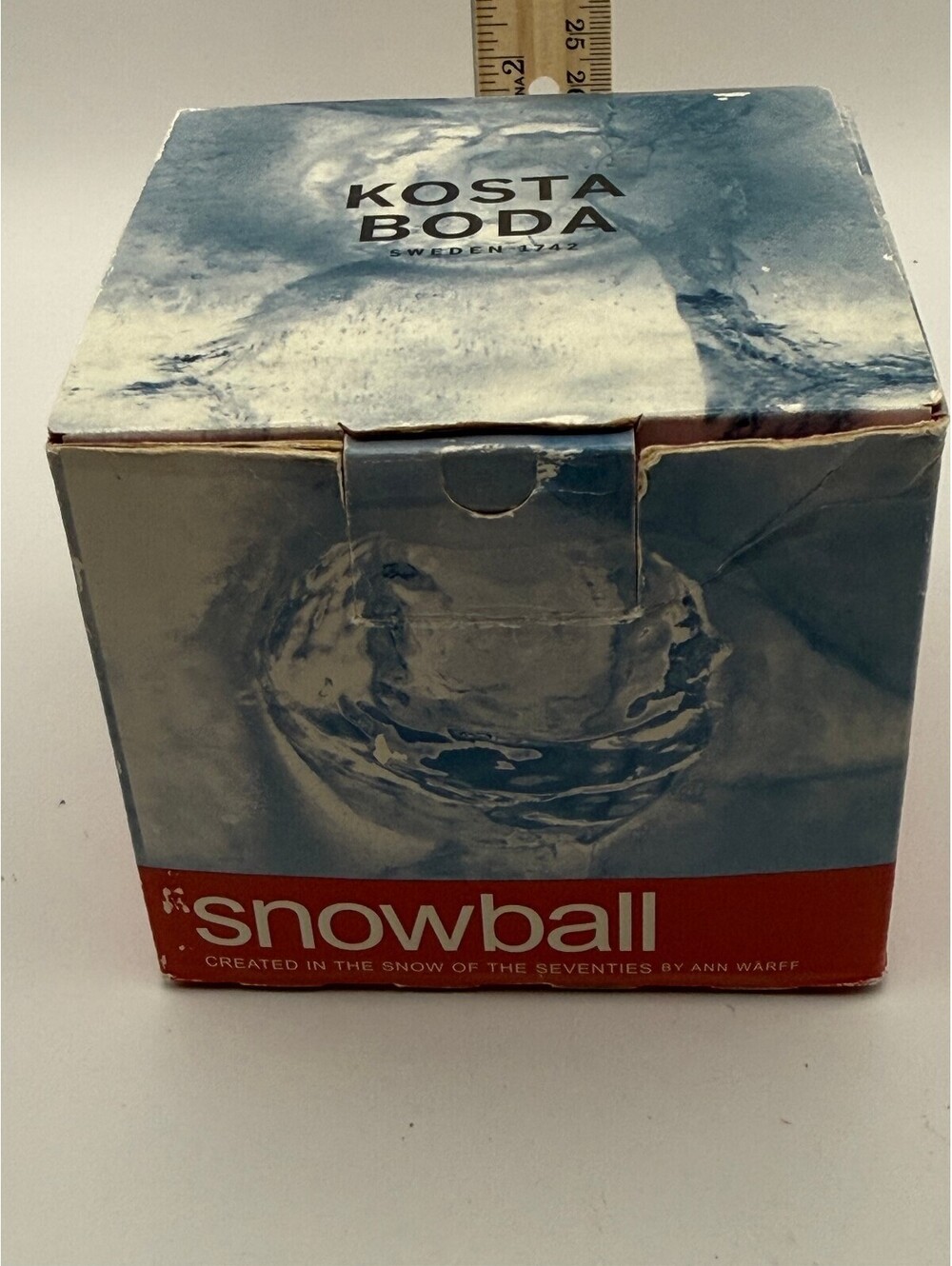 Kosta Boda Snowball Crystal Votive Candle Holder Ann Warff w/ Box Sweden - Picture 6 of 6